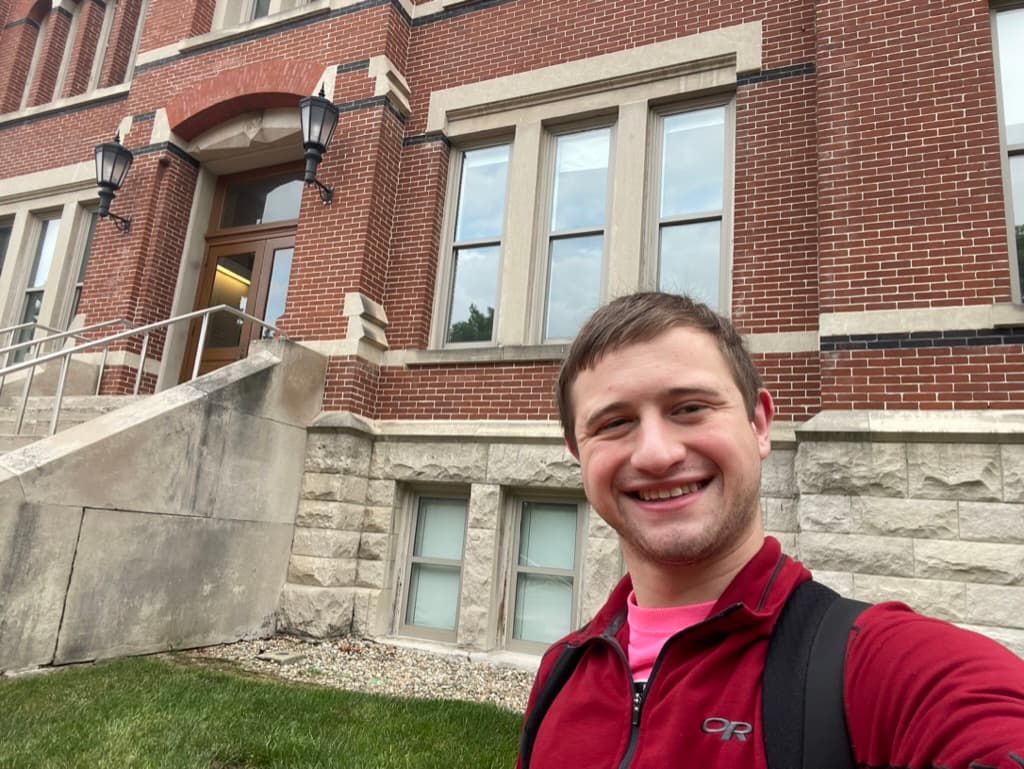 Me in front of Wylie Hall